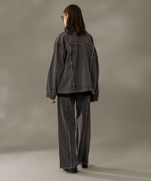 selle glant(セレグランテ)の「【SET UP可能】FRINDG DENIM PANTS / フリンジデニムパンツ(デニムパンツ・メンズ・ブラック/グレー/インディゴブルー・SMALL/MEDIUM/LARGE)」の18枚目の写真