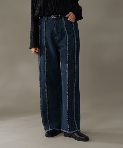 selle glant(セレグランテ)の「【SET UP可能】FRINDG DENIM PANTS / フリンジデニムパンツ(デニムパンツ・メンズ・ブラック/グレー/インディゴブルー・SMALL/MEDIUM/LARGE)」の20枚目の写真