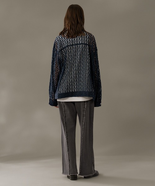 selle glant(セレグランテ)の「【SET UP可能】FRINDG DENIM PANTS / フリンジデニムパンツ(デニムパンツ・メンズ・ブラック/グレー/インディゴブルー・SMALL/MEDIUM/LARGE)」の16枚目の写真