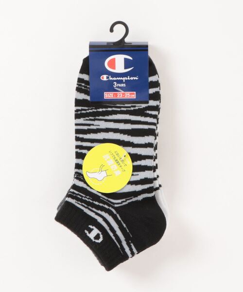 Champion（チャンピオン）の「【CHAMPION/チャンピオン】Wアニマル柄　3P　スニーカーソックス　抗菌防臭機能　CWSCY402　靴下　3足組　ノンパイル　C ODORLESSR（シーオドレス）（ソックス/靴下・レディース・その他/その他1・SMALL）」の2枚目の写真