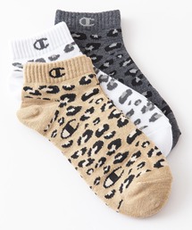 Champion | 【CHAMPION/チャンピオン】Wアニマル柄　3P　スニーカーソックス　抗菌防臭機能　CWSCY402　靴下　3足組　ノンパイル　C ODORLESSR（シーオドレス）(ソックス/靴下)
