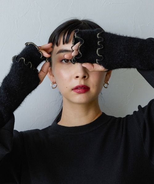 HARE(ハレ)の「シャギーアームウォーマー(HARE)(アームカバー・レディース・ゴールド/シルバー・FREE)」の1枚目の写真