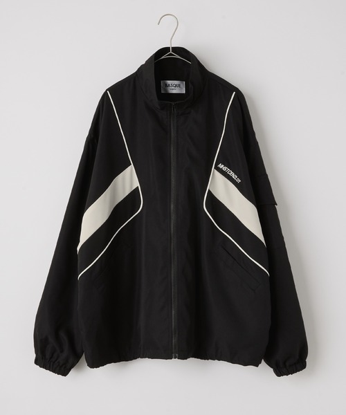 BASQUE magenta（バスクマゼンタ）の「ビッグシルエット配色切替トラックジップブルゾン（ブルゾン・メンズ・ブラック/ベージュ・FREE）」の13枚目の写真