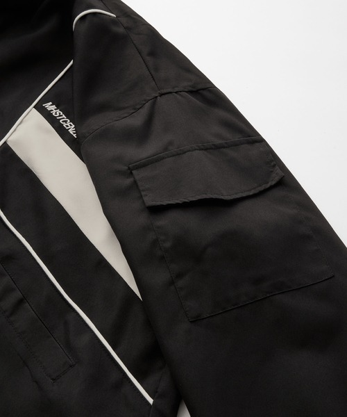 BASQUE magenta（バスクマゼンタ）の「ビッグシルエット配色切替トラックジップブルゾン（ブルゾン・メンズ・ブラック/ベージュ・FREE）」の18枚目の写真