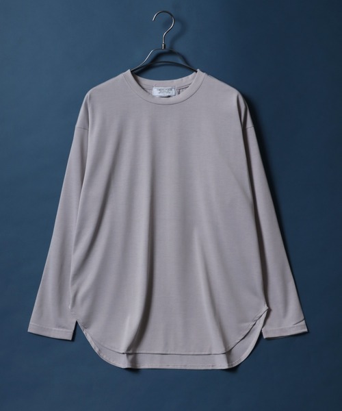 ANPAS（アンパス）の「Round Hem Oversized Layered T-shirt/ラウンドヘム オーバーサイズ レイヤード Tシャツ（Tシャツ/カットソー・メンズ・ホワイト×ブラック/ブラック×ホワイト/ブルー/グリーン/グレー/ホワイト/ブラック・M/L/LL）」の5枚目の写真