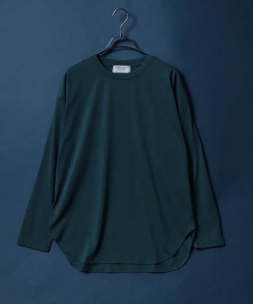 ANPAS（アンパス）の「Round Hem Oversized Layered T-shirt/ラウンドヘム オーバーサイズ レイヤード Tシャツ（Tシャツ/カットソー・メンズ・ホワイト×ブラック/ブラック×ホワイト/ブルー/グリーン/グレー/ホワイト/ブラック・M/L/LL）」の6枚目の写真