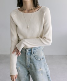 mystic | クルーリブニット(ニット/セーター)