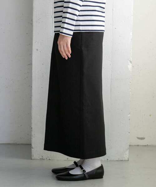 FORK&SPOON（フォークアンドスプーン）の「『防シワ』『イージーケア』FORK&SPOON　ideal stretch ストレートスカート（スカート・レディース・チェック/ブラック・1/2）」の10枚目の写真