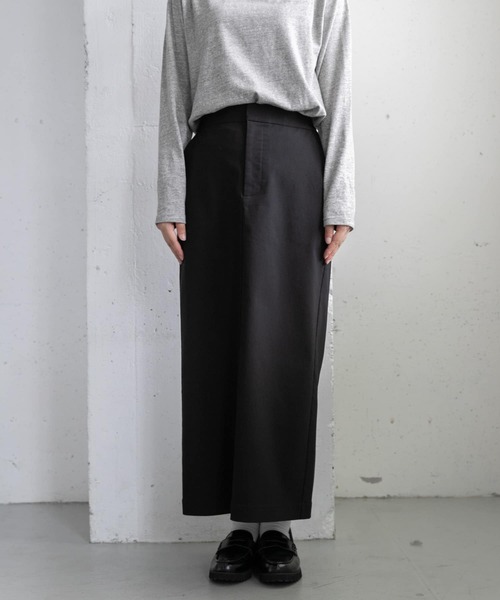 FORK&SPOON（フォークアンドスプーン）の「『防シワ』『イージーケア』FORK&SPOON　ideal stretch ストレートスカート（スカート・レディース・チェック/ブラック・1/2）」の12枚目の写真