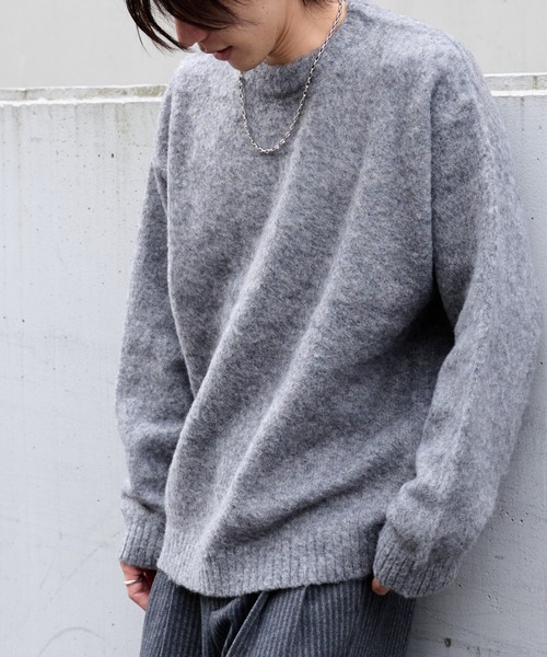 COLONY 2139(コロニートゥーワンスリーナイン)の「モヘアライクシャギーニット(ニット/セーター・メンズ・チャコールグレー/アイボリー/ブルー・LARGE/MEDIUM)」の2枚目の写真