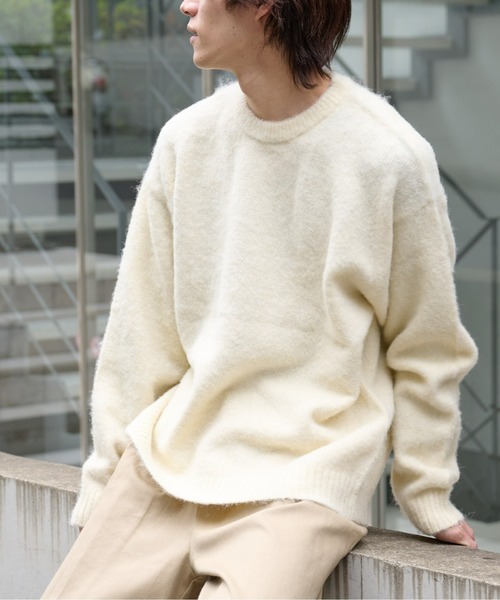 COLONY 2139(コロニートゥーワンスリーナイン)の「モヘアライクシャギーニット(ニット/セーター・メンズ・チャコールグレー/アイボリー/ブルー・LARGE/MEDIUM)」の1枚目の写真