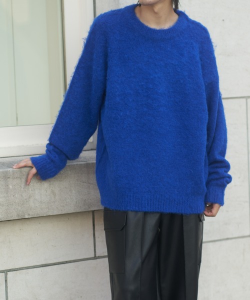 COLONY 2139(コロニートゥーワンスリーナイン)の「モヘアライクシャギーニット(ニット/セーター・メンズ・チャコールグレー/アイボリー/ブルー・LARGE/MEDIUM)」の4枚目の写真