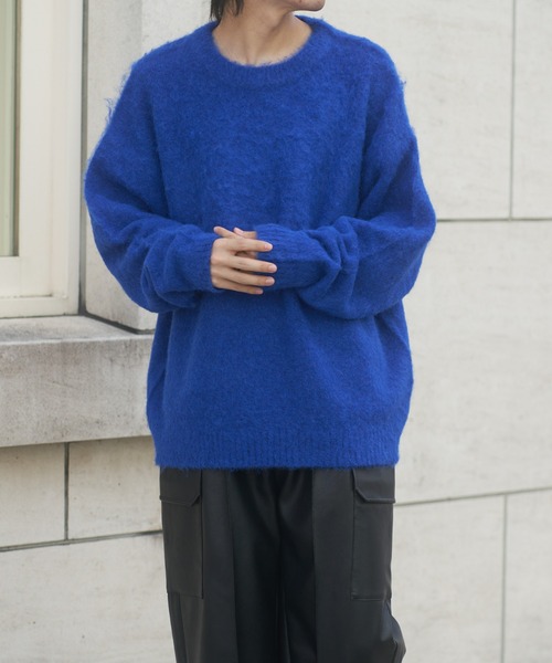 COLONY 2139(コロニートゥーワンスリーナイン)の「モヘアライクシャギーニット(ニット/セーター・メンズ・チャコールグレー/アイボリー/ブルー・LARGE/MEDIUM)」の5枚目の写真