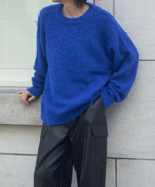 COLONY 2139(コロニートゥーワンスリーナイン)の「モヘアライクシャギーニット(ニット/セーター・メンズ・チャコールグレー/アイボリー/ブルー・LARGE/MEDIUM)」の8枚目の写真