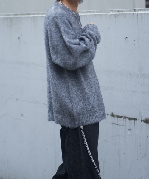 COLONY 2139(コロニートゥーワンスリーナイン)の「モヘアライクシャギーニット(ニット/セーター・メンズ・チャコールグレー/アイボリー/ブルー・LARGE/MEDIUM)」の18枚目の写真