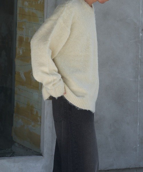 COLONY 2139(コロニートゥーワンスリーナイン)の「モヘアライクシャギーニット(ニット/セーター・メンズ・チャコールグレー/アイボリー/ブルー・LARGE/MEDIUM)」の12枚目の写真