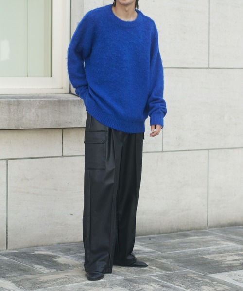 COLONY 2139(コロニートゥーワンスリーナイン)の「モヘアライクシャギーニット(ニット/セーター・メンズ・チャコールグレー/アイボリー/ブルー・LARGE/MEDIUM)」の19枚目の写真