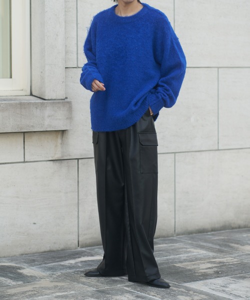 COLONY 2139(コロニートゥーワンスリーナイン)の「モヘアライクシャギーニット(ニット/セーター・メンズ・チャコールグレー/アイボリー/ブルー・LARGE/MEDIUM)」の21枚目の写真