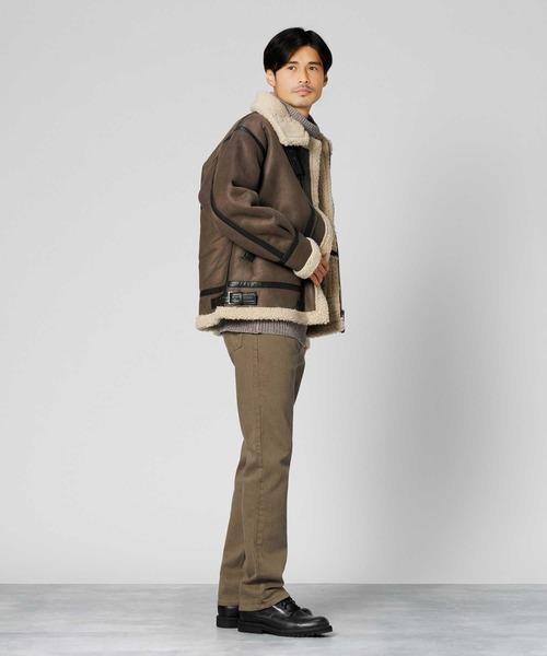 Alpha Industries(アルファインダストリーズ)の「【ALPHA】Bー3FAKEMOUTON(ミリタリージャケット・メンズ・ブラック/ブラウン・M/L/XL)」の20枚目の写真