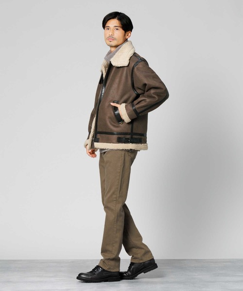 Alpha Industries(アルファインダストリーズ)の「【ALPHA】Bー3FAKEMOUTON(ミリタリージャケット・メンズ・ブラック/ブラウン・M/L/XL)」の14枚目の写真