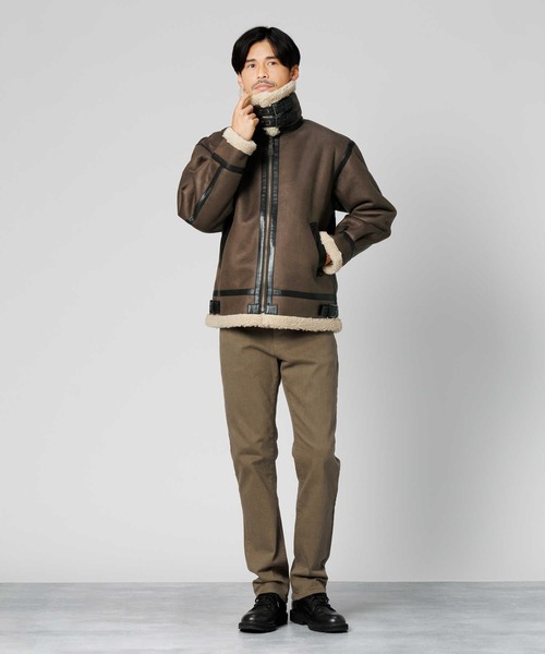 Alpha Industries(アルファインダストリーズ)の「【ALPHA】Bー3FAKEMOUTON(ミリタリージャケット・メンズ・ブラック/ブラウン・M/L/XL)」の11枚目の写真