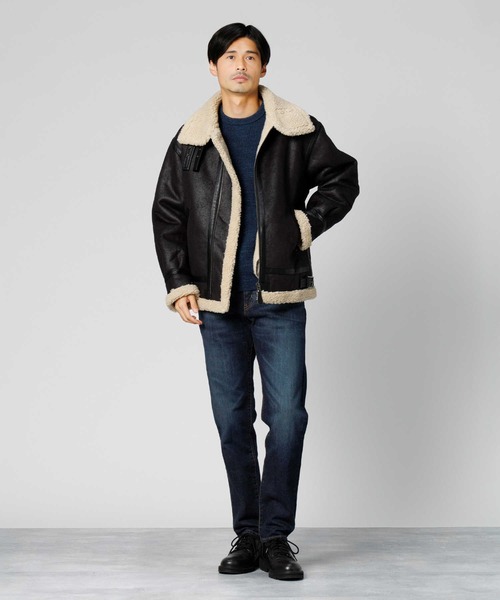Alpha Industries(アルファインダストリーズ)の「【ALPHA】Bー3FAKEMOUTON(ミリタリージャケット・メンズ・ブラック/ブラウン・M/L/XL)」の16枚目の写真