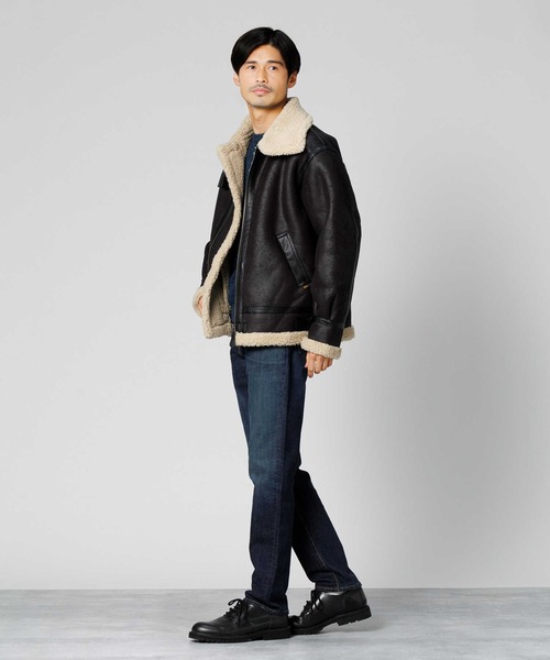 Alpha Industries(アルファインダストリーズ)の「【ALPHA】Bー3FAKEMOUTON(ミリタリージャケット・メンズ・ブラック/ブラウン・M/L/XL)」の12枚目の写真