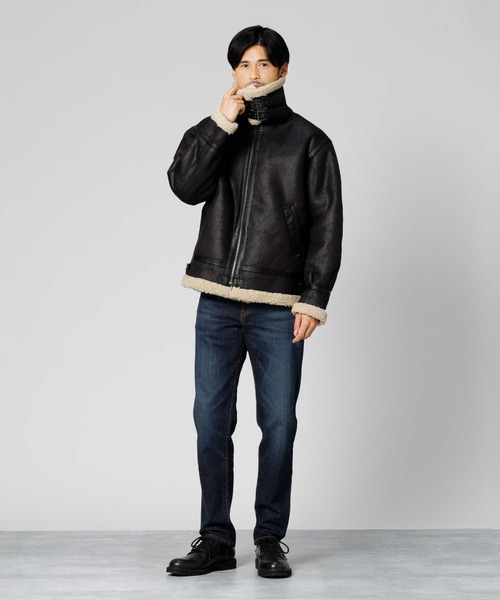 Alpha Industries(アルファインダストリーズ)の「【ALPHA】Bー3FAKEMOUTON(ミリタリージャケット・メンズ・ブラック/ブラウン・M/L/XL)」の22枚目の写真
