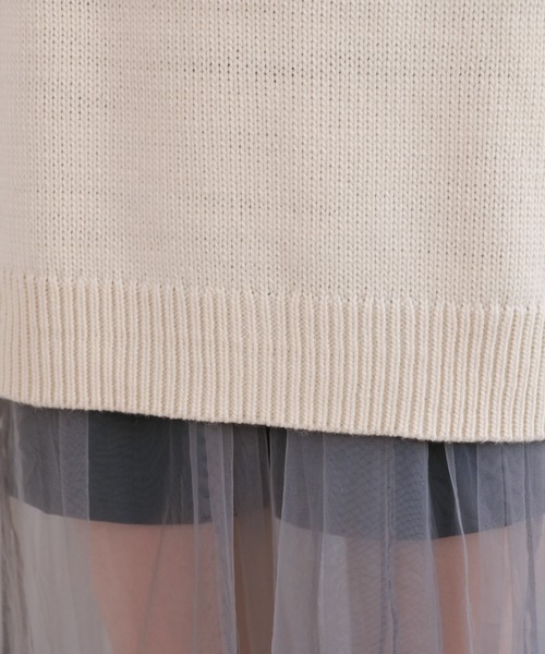 Kastane（カスタネ）の「【2023AWカタログ掲載】ハイネックZIPロゴニット（ニット/セーター・レディース・チャコールグレー/グレー/サックスブルー/アイボリー・FREE）」の20枚目の写真