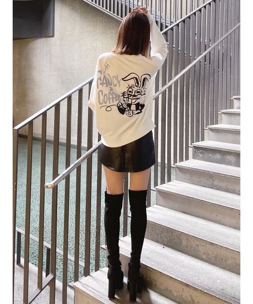 GYDA(ジェイダ)の「【ZOZO限定!!】FANCY COFFEE BUNNYスウェットトップス(スウェット・レディース・グレー/オフホワイト/ブラック・FREE)」の19枚目の写真