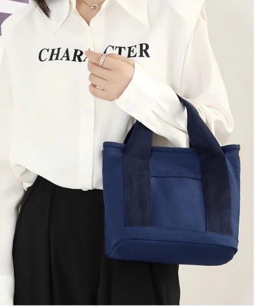 Port（ポート）の「【 Jelly moo / ジェリームー 】 仕切り付き 2WAY ミニトートバッグ / ショルダーバッグ #（トートバッグ・レディース・ピンク/ネイビー/ベージュ/ブラック・FREE）」の3枚目の写真