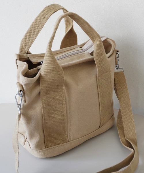 Port（ポート）の「【 Jelly moo / ジェリームー 】 仕切り付き 2WAY ミニトートバッグ / ショルダーバッグ #（トートバッグ・レディース・ピンク/ネイビー/ベージュ/ブラック・FREE）」の10枚目の写真