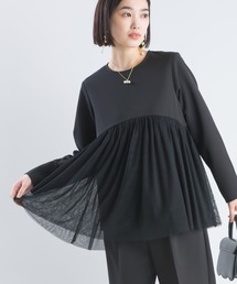 PICCIN | 【セットアップ可能】ツインクロスペプラムチュールブラウス(シャツ/ブラウス)