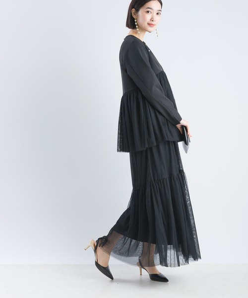 PICCIN（ピッチン）の「【セットアップ可能】ツインクロスペプラムチュールブラウス（シャツ/ブラウス・レディース・ベージュ/ブラック・M）」の16枚目の写真