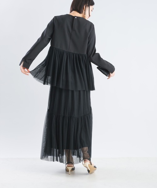 PICCIN（ピッチン）の「【セットアップ可能】ツインクロスペプラムチュールブラウス（シャツ/ブラウス・レディース・ベージュ/ブラック・M）」の18枚目の写真