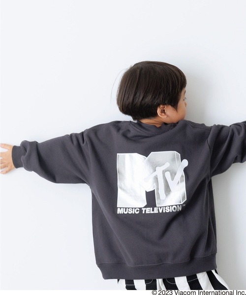 LOWRYS FARM（ローリーズファーム）の「ＭＴＶウラケ　986969（スウェット・キッズ・ブルー/グレー/チャコールグレー・150cm/140cm/120cm/130cm/110cm）」の2枚目の写真