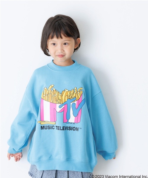 LOWRYS FARM（ローリーズファーム）の「ＭＴＶウラケ　986969（スウェット・キッズ・ブルー/グレー/チャコールグレー・150cm/140cm/120cm/130cm/110cm）」の3枚目の写真