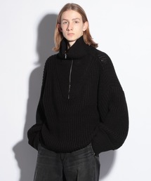 HARE | OVERハーフジップニット(HARE)(ニット/セーター)