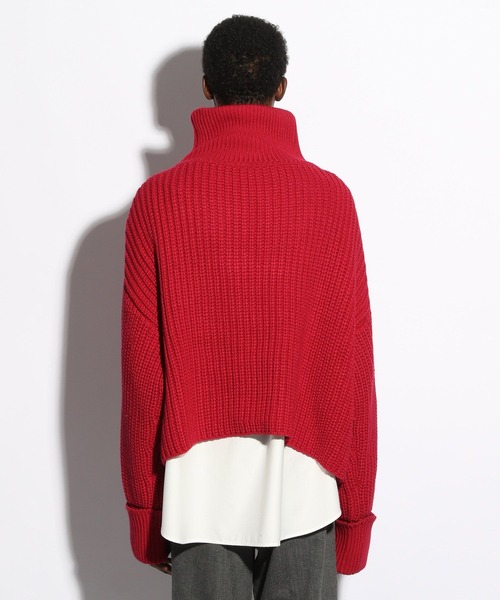 HARE（ハレ）の「OVERハーフジップニット(HARE)（ニット/セーター・メンズ・ブラック/レッド/パープル・FREE）」の13枚目の写真