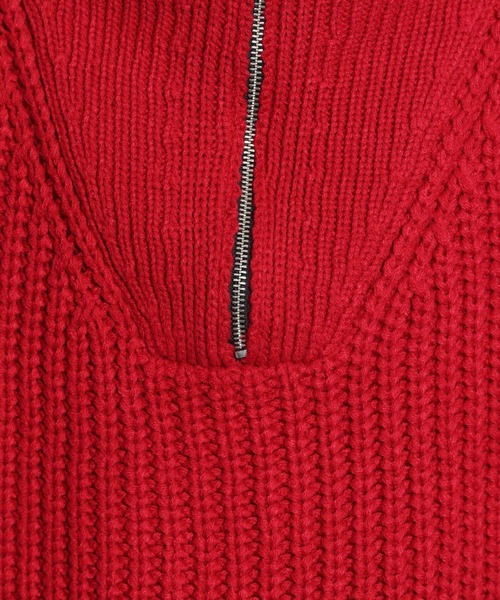 HARE（ハレ）の「OVERハーフジップニット(HARE)（ニット/セーター・メンズ・ブラック/レッド/パープル・FREE）」の19枚目の写真