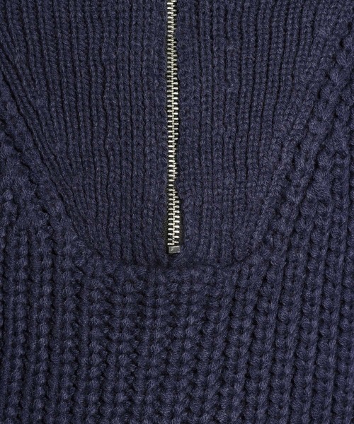 HARE（ハレ）の「OVERハーフジップニット(HARE)（ニット/セーター・メンズ・ブラック/レッド/パープル・FREE）」の21枚目の写真