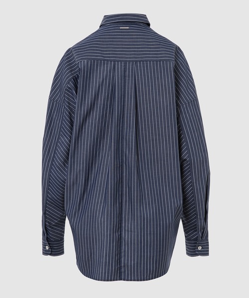 トップス STUDIO.R330 BOYFRIEND SHIRT NAVY STRIPE Boyfriend Shirt Navy Stripe