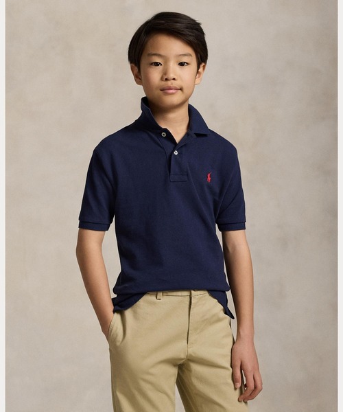 POLO RALPH LAUREN CHILDRENSWEAR(ポロ ラルフ ローレン チルドレンズウェア)の「コットン メッシュ ポロシャツ(ポロシャツ・キッズ・ネイビー系1・S/M/L/XL)」の1枚目の写真