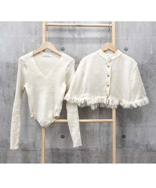 Miniministore(ミニミニストア)の「アンサンブルニット 2点セットアップ韓国(ニット/セーター・レディース・ブラック/ワインレッド/アイボリー/ホワイト・フリー)」の20枚目の写真