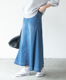 M.deux | ～サイド切替デニムロングスカート～(デニムスカート)