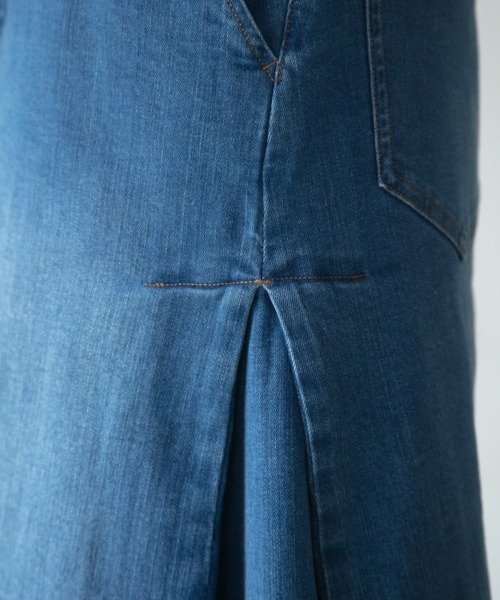 M.deux（エムドゥ）の「～サイド切替デニムロングスカート～（デニムスカート・レディース・ネイビー/ブルー・MEDIUM）」の10枚目の写真