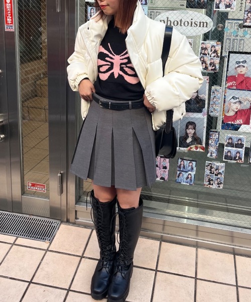 nemne store（ネンネストア）の「【Nefilim】バタフライショートニット（ニット/セーター・レディース・ベージュ/ブラック・フリー）」の16枚目の写真