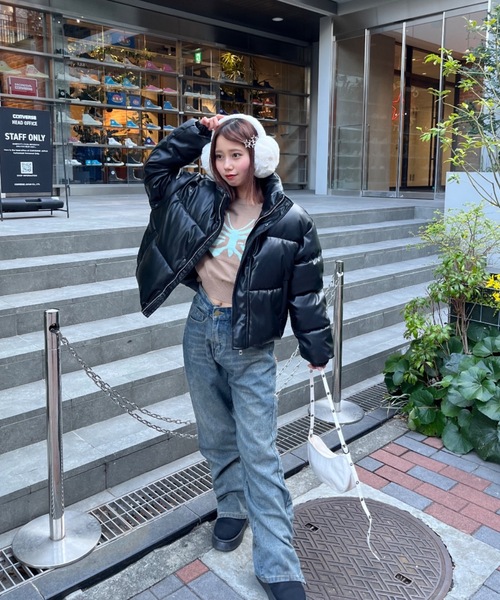 nemne store（ネンネストア）の「【Nefilim】バタフライショートニット（ニット/セーター・レディース・ベージュ/ブラック・フリー）」の8枚目の写真