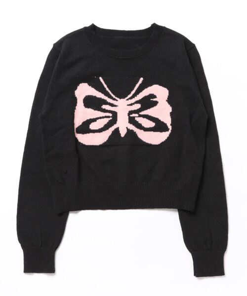 nemne store（ネンネストア）の「【Nefilim】バタフライショートニット（ニット/セーター・レディース・ベージュ/ブラック・フリー）」の17枚目の写真
