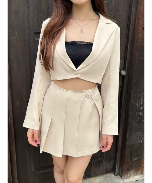 EATME(イートミー)の「プリーツラップミニスカート(セットアップ可能)(スカート・レディース・ブラック/グレー/イエロー/ブルー・SMALL/MEDIUM)」の20枚目の写真